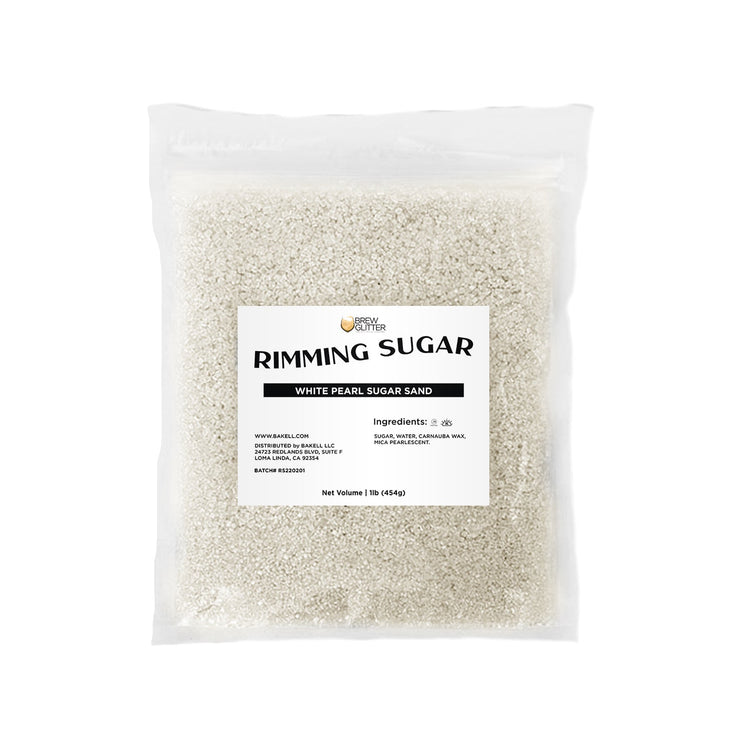 White Pearl Cocktail Rimming Sugar-Brew Glitter®