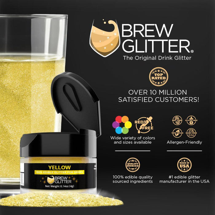 Yellow Brew Glitter | Bulk Sizes-Brew Glitter®