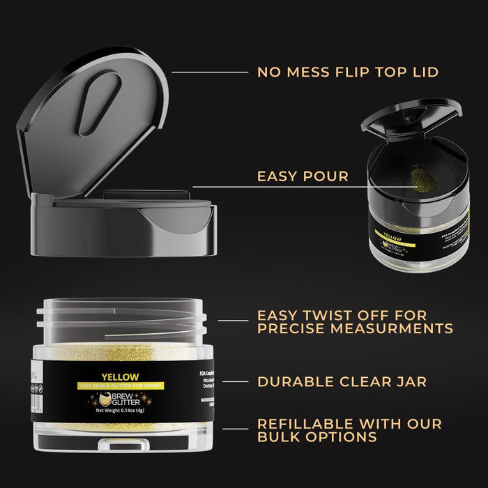 Yellow Brew Glitter by the Case | Private Label-Brew Glitter®