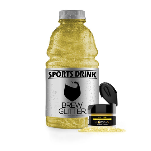 Yellow Brew Glitter | Edible Glitter for Sports Drinks & Energy Drinks-Brew Glitter®