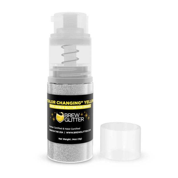 Yellow Color Changing Brew Glitter | Mini Pump Wholesale by the Case-Brew Glitter®