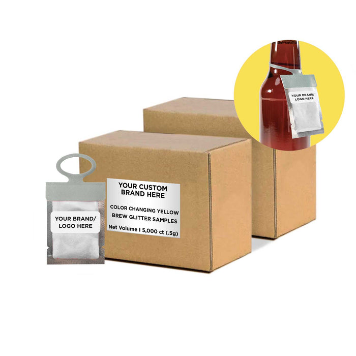 Yellow Color Changing Brew Glitter® Necker | Private Label-Brew Glitter®