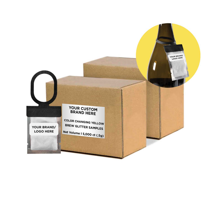 Yellow Color Changing Brew Glitter® Necker | Private Label-Brew Glitter®