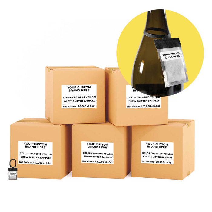 Yellow Color Changing Brew Glitter® Necker | Private Label-Brew Glitter®