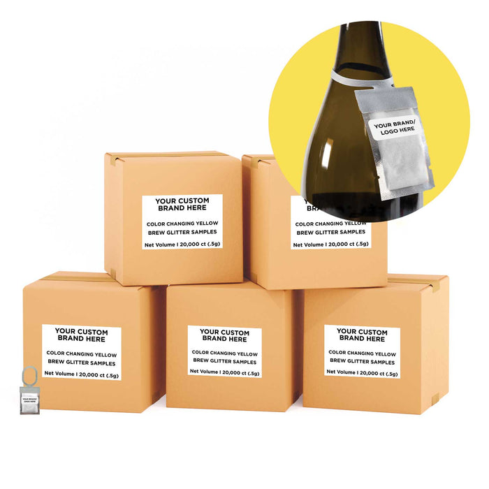 Yellow Color Changing Brew Glitter® Necker | Private Label-Brew Glitter®