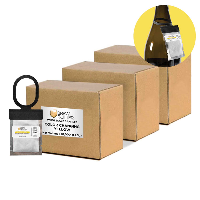 Yellow Color Changing Brew Glitter® Necker | Wholesale-Brew Glitter®