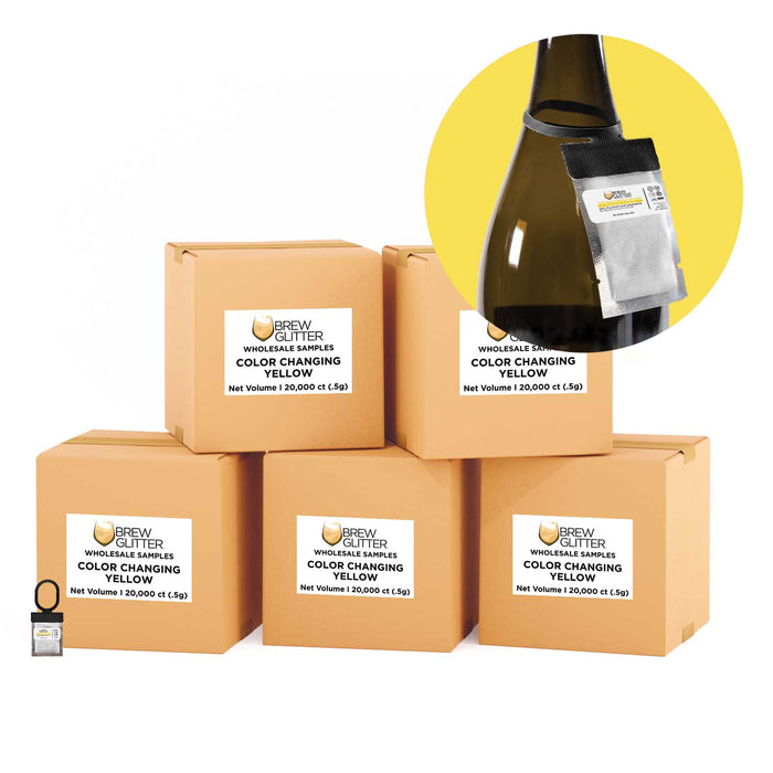 Yellow Color Changing Brew Glitter® Necker | Wholesale-Brew Glitter®