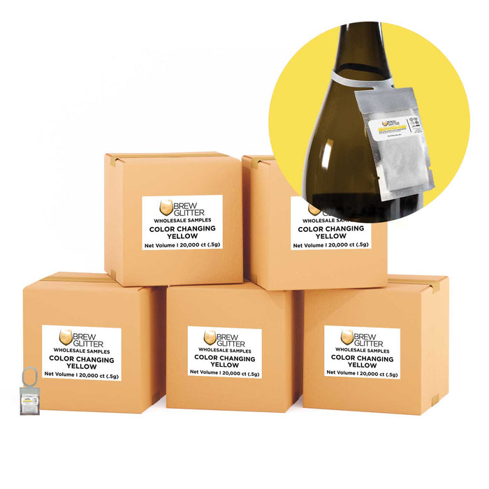 Yellow Color Changing Brew Glitter® Necker | Wholesale-Brew Glitter®