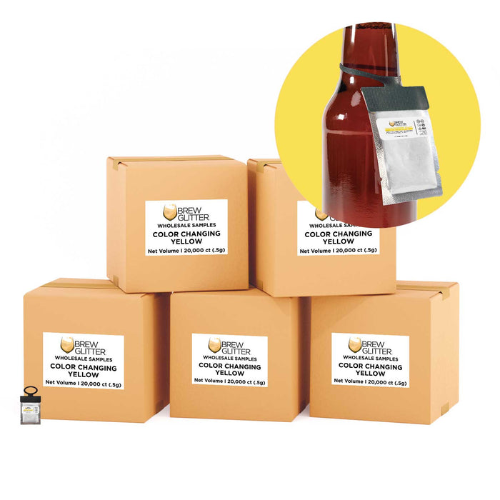 Yellow Color Changing Brew Glitter® Necker | Wholesale-Brew Glitter®