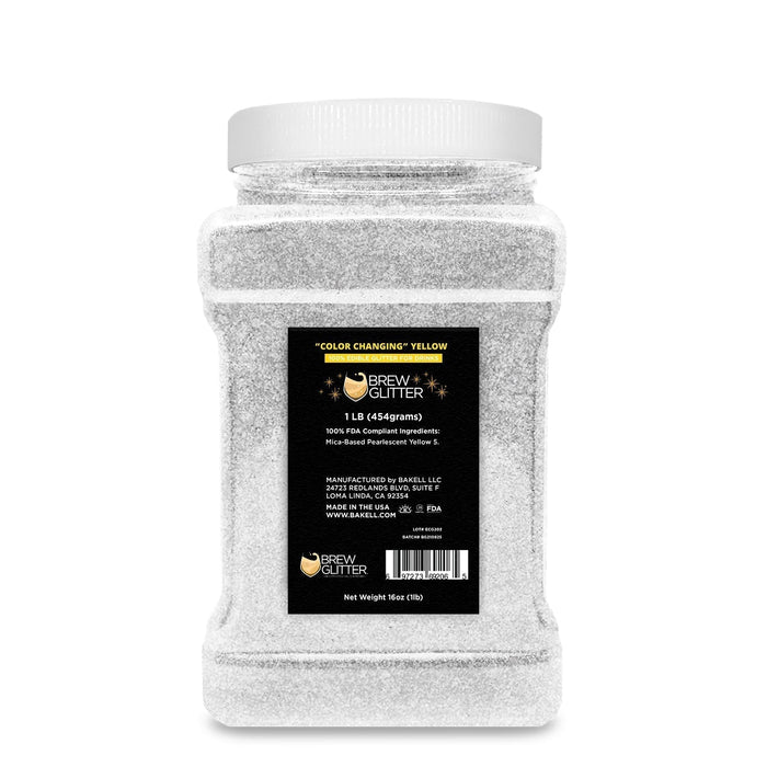 Yellow Edible Color Changing Brew Glitter | Food Grade Beverage Glitter-Brew Glitter®