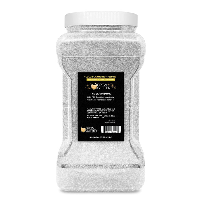 Yellow Edible Color Changing Brew Glitter | Food Grade Beverage Glitter-Brew Glitter®