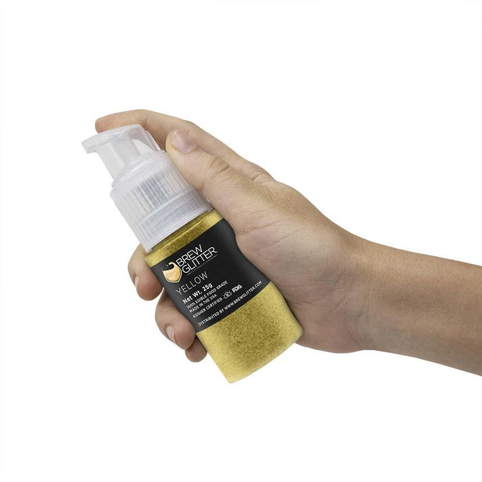 Yellow Edible Glitter Spray Pump for Drinks-Brew Glitter®