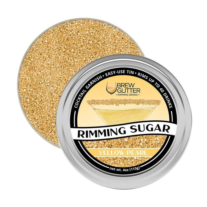 Yellow Pearl Cocktail Rimming Sugar | Private Label (48 units per/case)-Brew Glitter®
