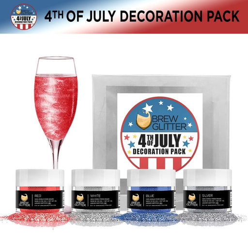4th of July 4-Piece Edible Drink Glitter Kit-Brew Glitter®
