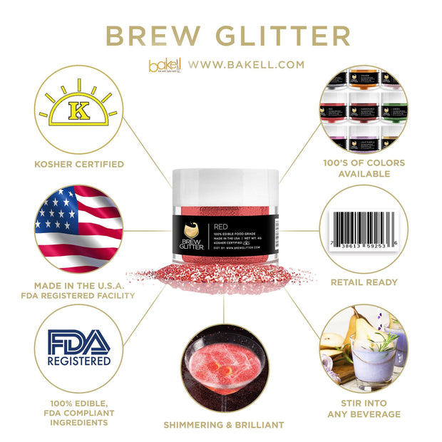 Bright Gold Edible Glitter Spray - Edible Powder Dust Spray Glitter for  Food, Drinks, Strawberries, Muffins, Cake Decorating. FDA Compliant (4 Gram  Pump)