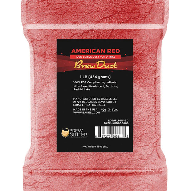 American Red Edible Brew Dust | Bulk Sizes-Brew Glitter®