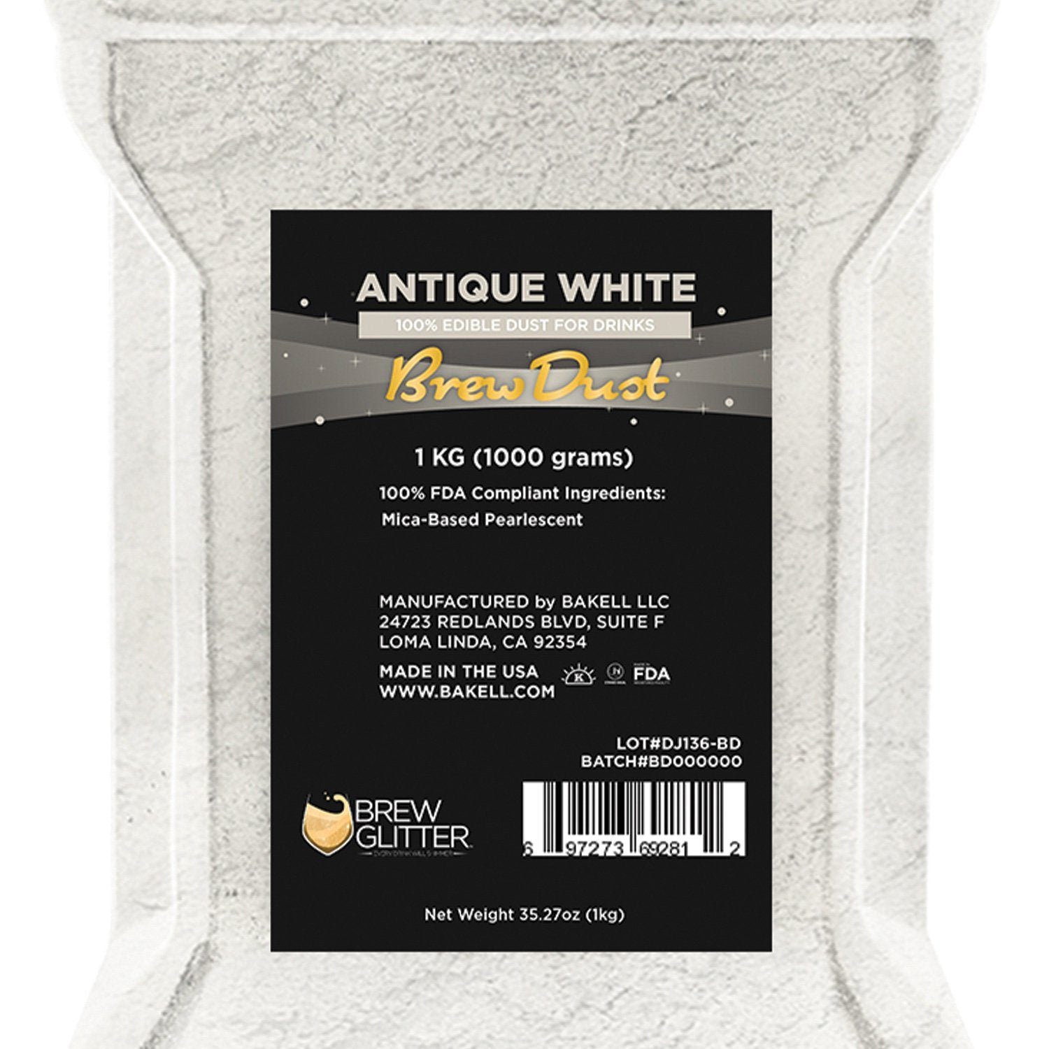 Antique White Edible Brew Dust | Bulk Sizes-Brew Glitter®