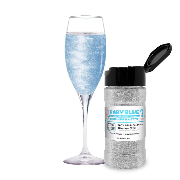 Baby Blue Edible Gender Reveal Beverage Glitter Shaker-Brew Glitter®