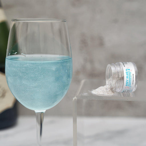 Baby Blue Edible Gender Reveal Beverage Glitter Spray Action Pump-Brew Glitter®