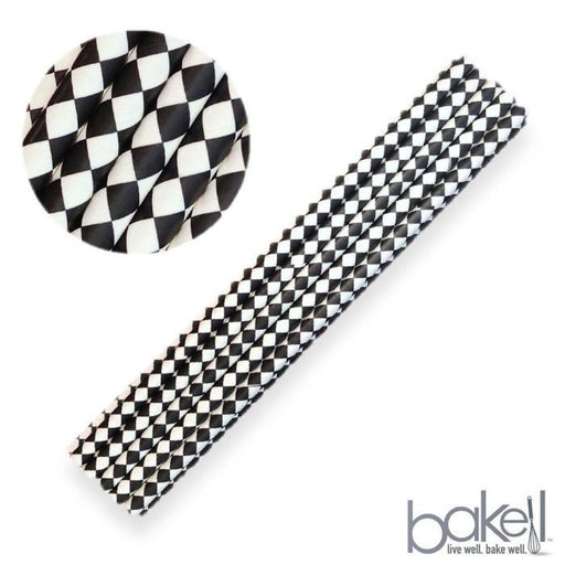 Black and White Diamond Stirring Straws | Bulk Sizes-Brew Glitter®