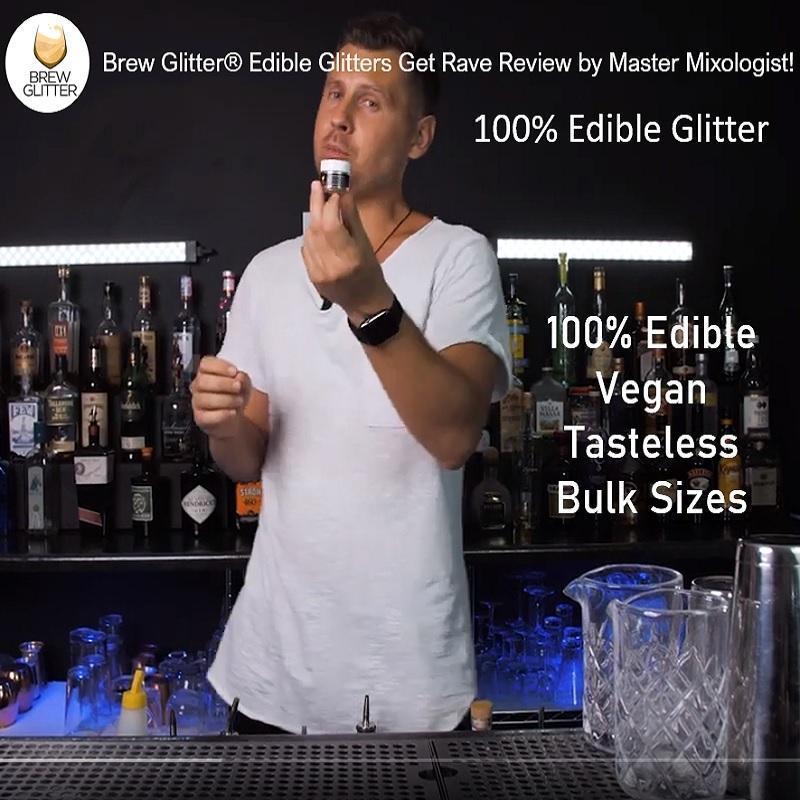  Brew Glitter - Black Shimmer (4g 1x Shaker Jar)  Edible  Glitter for Drinks, Cocktails, Beer, Garnish & Beverages! : Grocery &  Gourmet Food