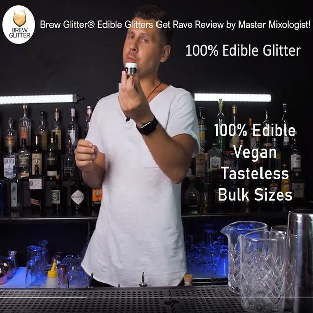 Black Brew Glitter, Edible Beverage Glitters