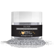 Black & Silver Brew Glitter Football Team Colors (2 PC Set)-Brew Glitter®