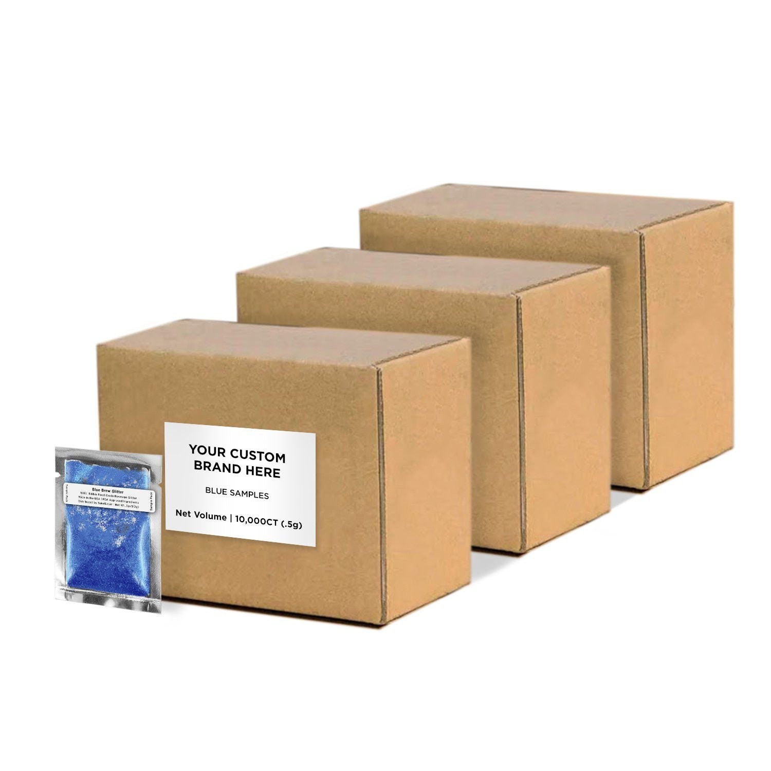 Blue Brew Glitter Sample Packs by the Case | Private Label-Brew Glitter®