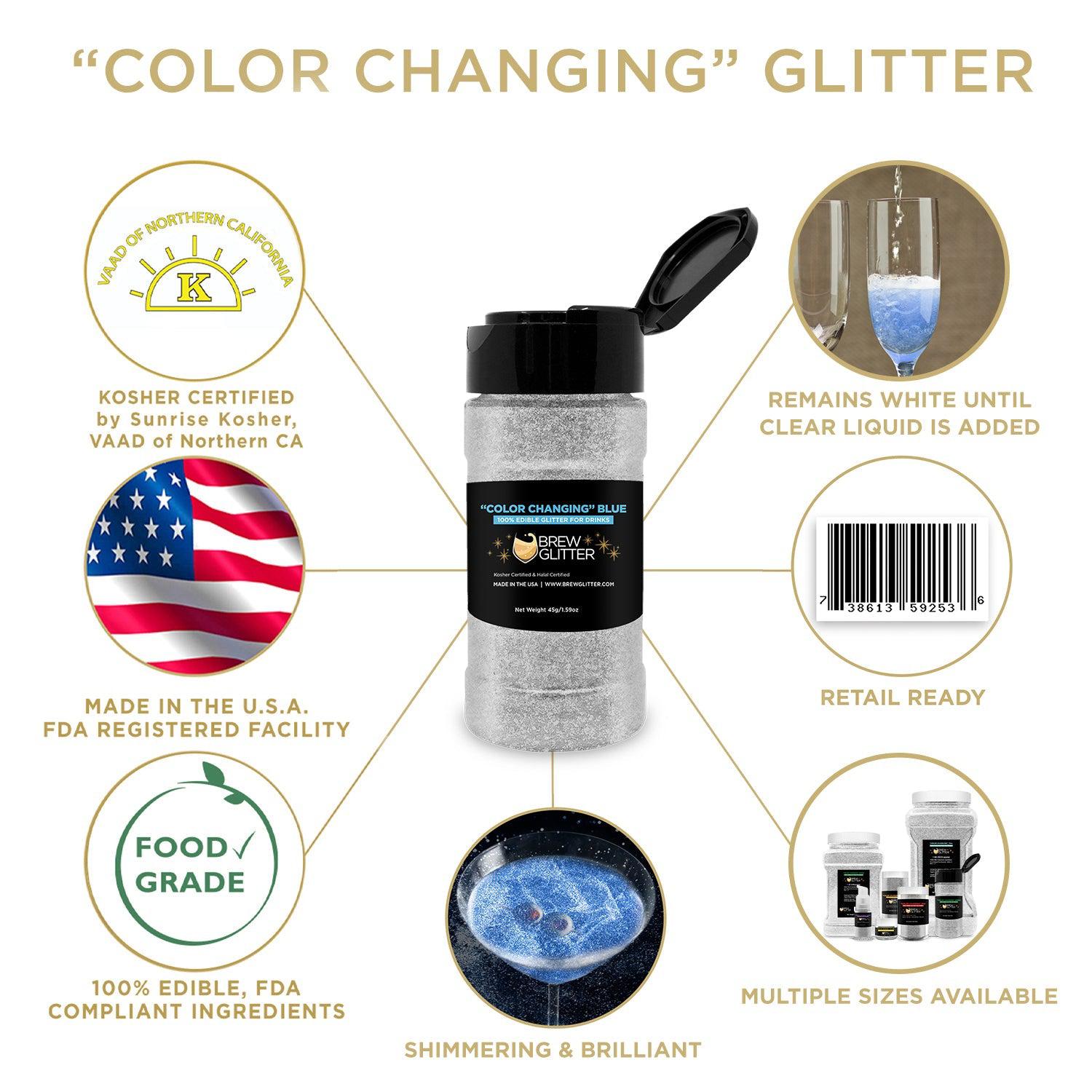 Blue Color Changing Brew Glitter | 45g Shaker-Brew Glitter®