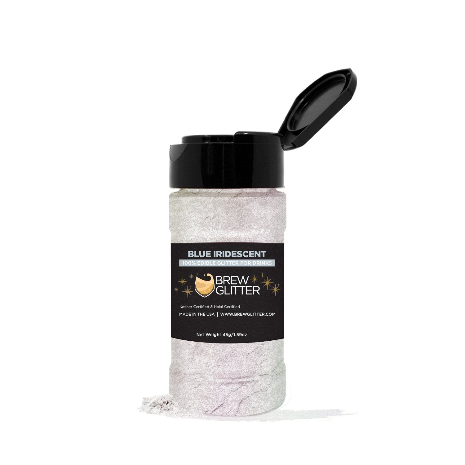  Brew Glitter - Blue Iridescent (4g, 1x Shaker Jar)  an  Otherworldly Edible Glitter for Beer, Cocktails and Mocktail Beverages! :  Grocery & Gourmet Food