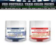 Blue & Red Glitter Football Team Colors (2 PC Set)-Brew Glitter®