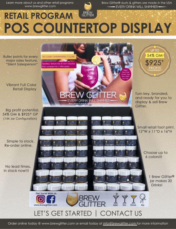 Brew Glitter® Countertop POS Retail Display-Brew Glitter®