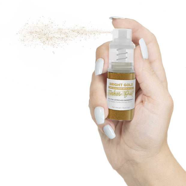 Bright Gold Edible Glitter Spray 4g Pump | Tinker Dust®-Brew Glitter®