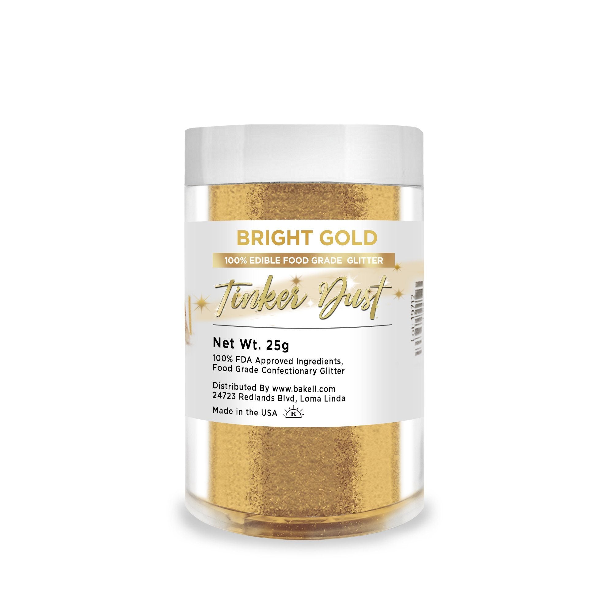 Bright Gold Tinker Dust Food Grade Edible Glitter | Bulk Sizes