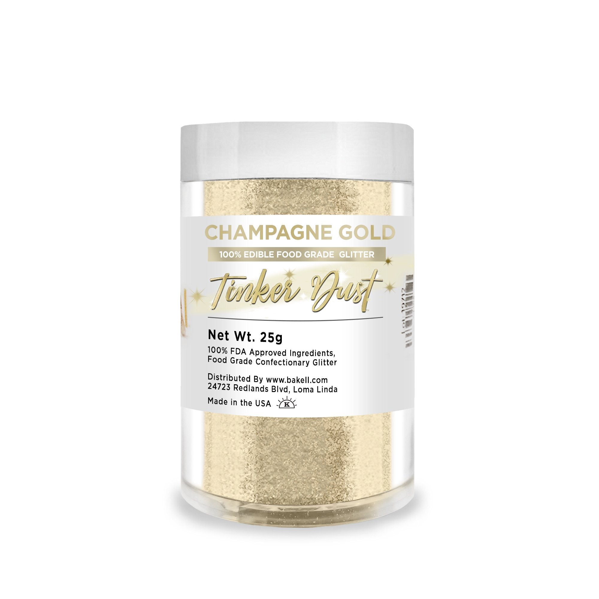 Bakell Bright Gold Edible Glitter, 25 Grams | Tinker Dust Edible