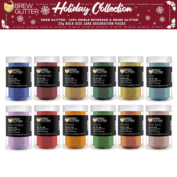 Christmas Collection Brew Glitter Combo Pack A (12 PC SET) 25 Gram Jar-Brew Glitter®