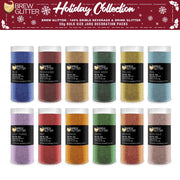 Christmas Collection Brew Glitter Combo Pack A (12 PC SET) 50 Gram Jar-Brew Glitter®