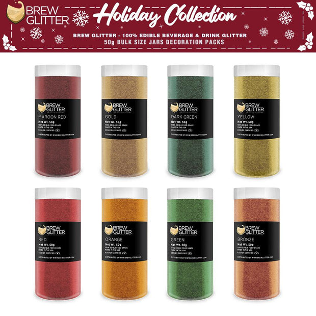 Christmas Collection Brew Glitter Combo Pack A (8 PC SET) 50 Gram Jar-Brew Glitter®
