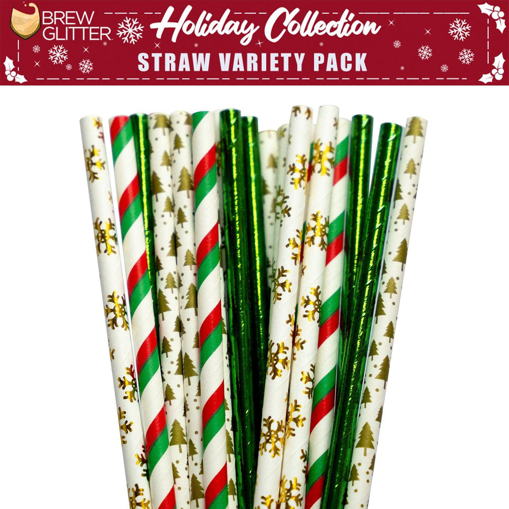 Christmas Paper Straws: Red Snowflake Straws, Red Holiday Party Straws,  Christmas Party, Snowflake Paper Straws 