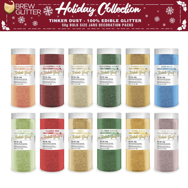 Christmas Collection Tinker Dust Combo Pack A (12 PC SET) 50 Gram Jar-Brew Glitter®