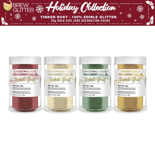 Christmas Collection Tinker Dust Combo Pack A (4 PC SET) 25 Gram Jar-Brew Glitter®
