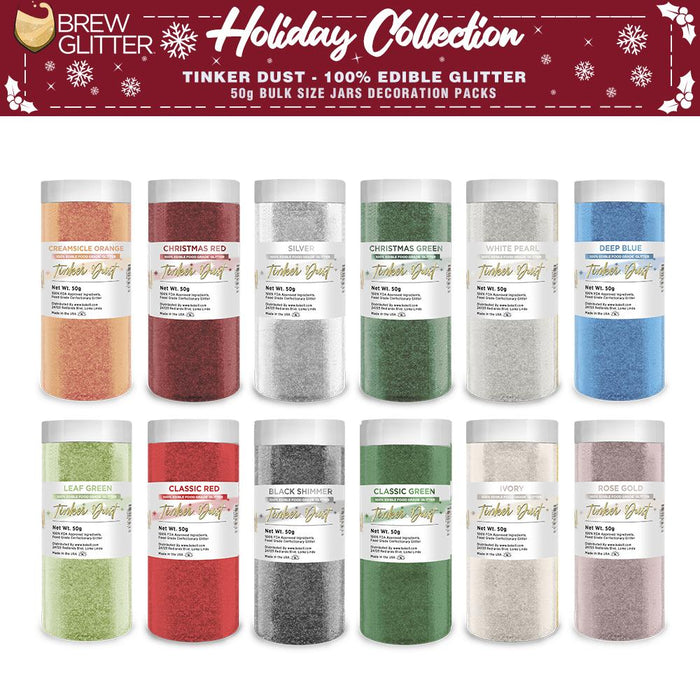 Christmas Collection Tinker Dust Combo Pack B (12 PC SET) 50 Gram Jar-Brew Glitter®