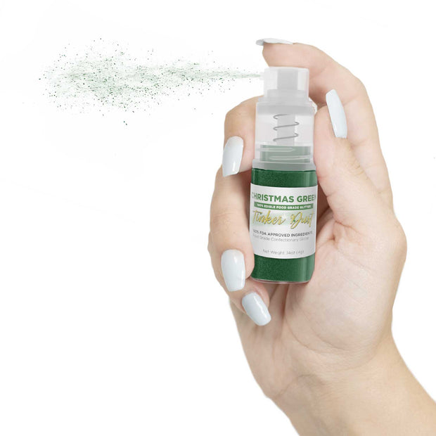 Christmas Green Edible Glitter Spray 4g Pump | Tinker Dust®-Brew Glitter®