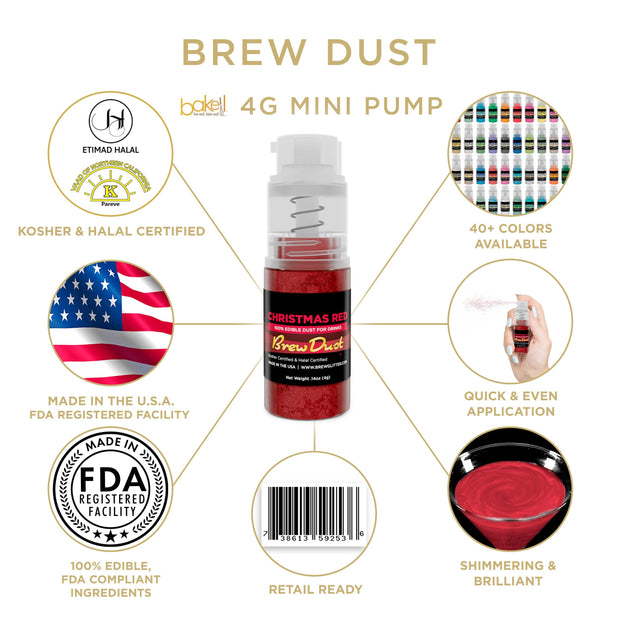 Christmas Red Brew Dust by the Case | 4g Spray Pump-Brew Glitter®