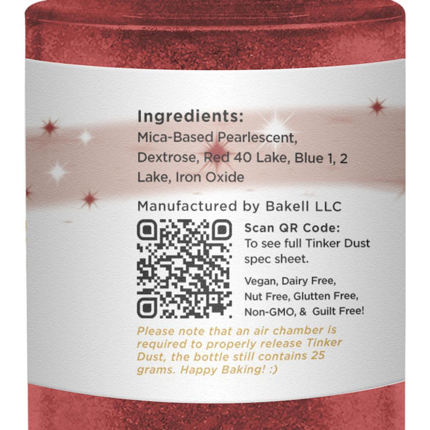 Christmas Red Tinker Dust Edible Glitter Spray Pump-Brew Glitter®