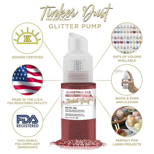 Christmas Red Tinker Dust Spray Pump by the Case | Private Label-Brew Glitter®