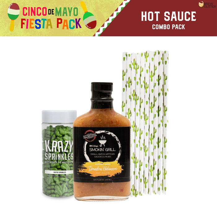 Cinco de Mayo BBQThingz Smokin' Grill Hot Sauce Combo Decorating Gift Set A (3 PC SET)-Brew Glitter®