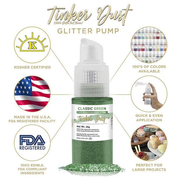 Classic Green Tinker Dust Spray Pump by the Case | Private Label-Brew Glitter®