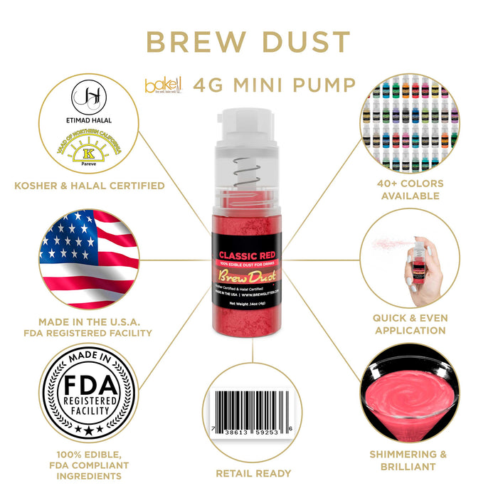 Classic Red Brew Dust by the Case | 4g Spray Pump-Brew Glitter®