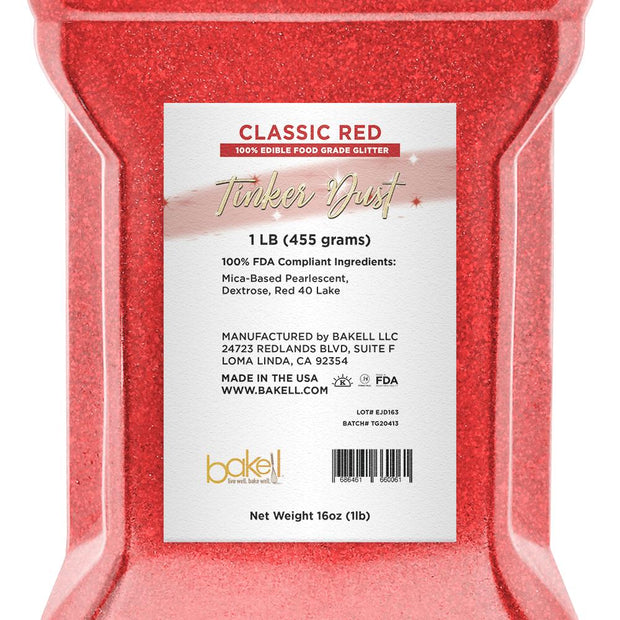 Classic Red Tinker Dust Food Grade Edible Glitter | Bulk Sizes-Brew Glitter®